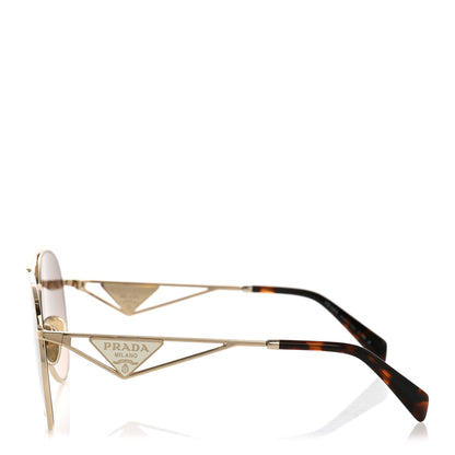 Prada Aviator Sunglasses SPR 73Z Gold Tortoise 3 of 8