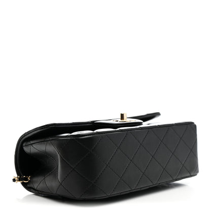 Chanel Lambskin Quilted Mini Top Handle Rectangular Flap Black 4 of 11