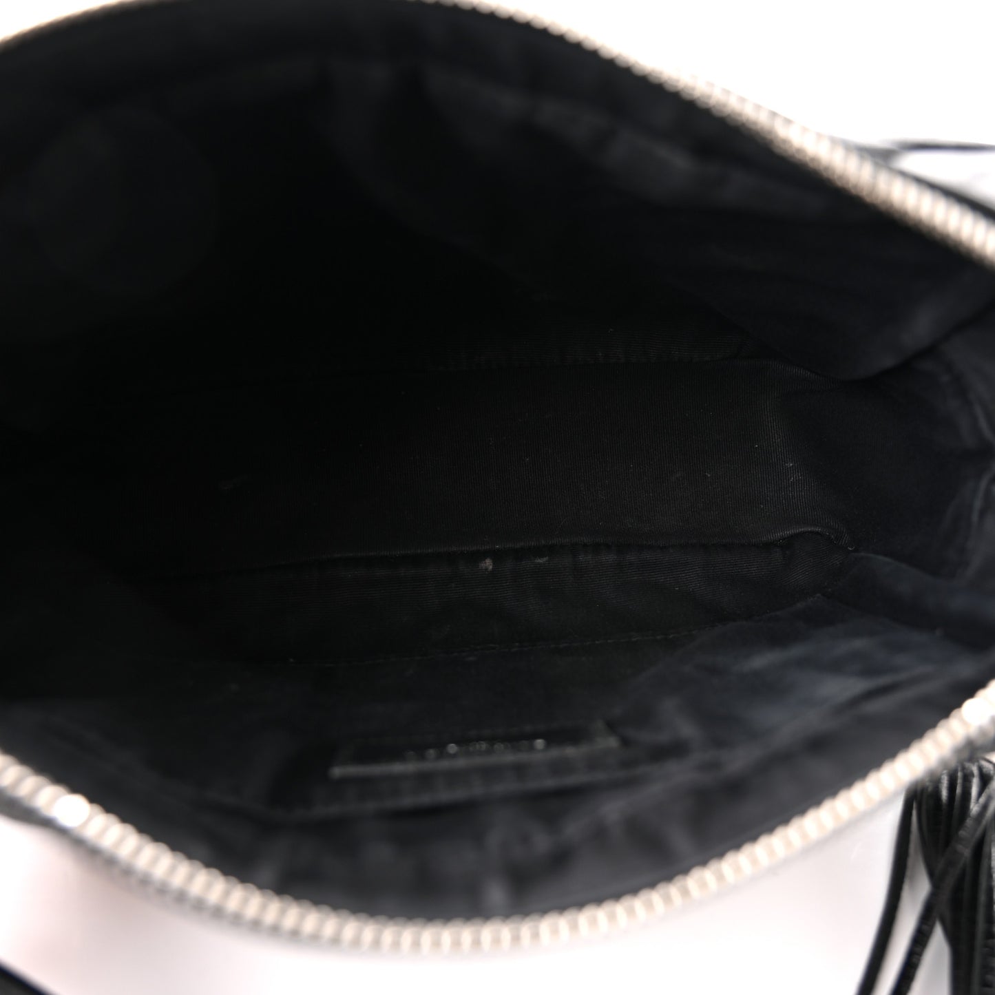 Cracked Shiny Calfskin Matelasse Monogram Lou Camera Bag Black