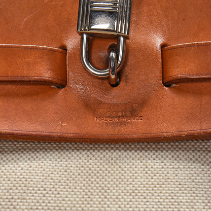 Hermes Toile Vache Calfskin Herbag 30 PM Backpack Natural 6 of 18