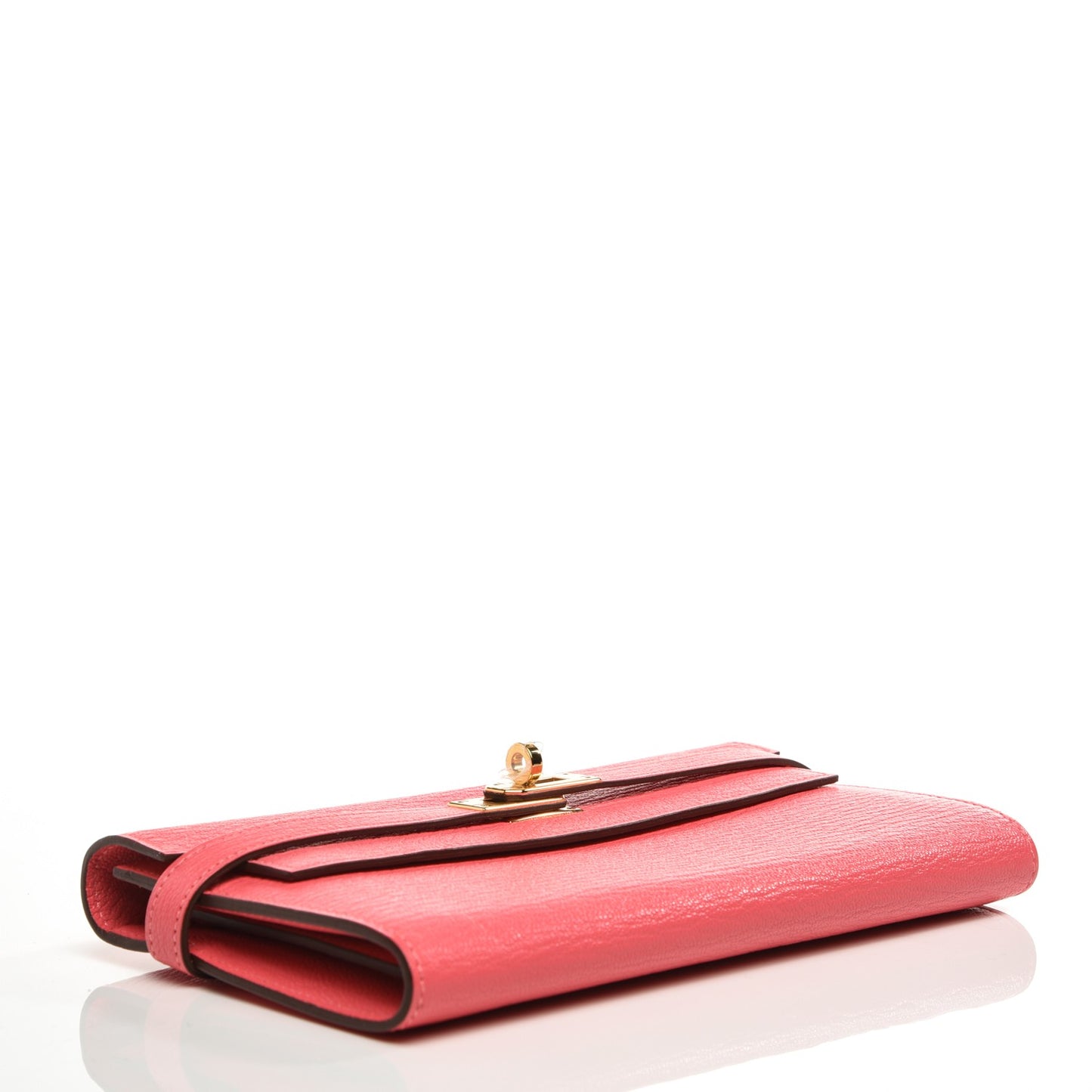 Chevre Mysore Kelly Longue Wallet Rose Azalee
