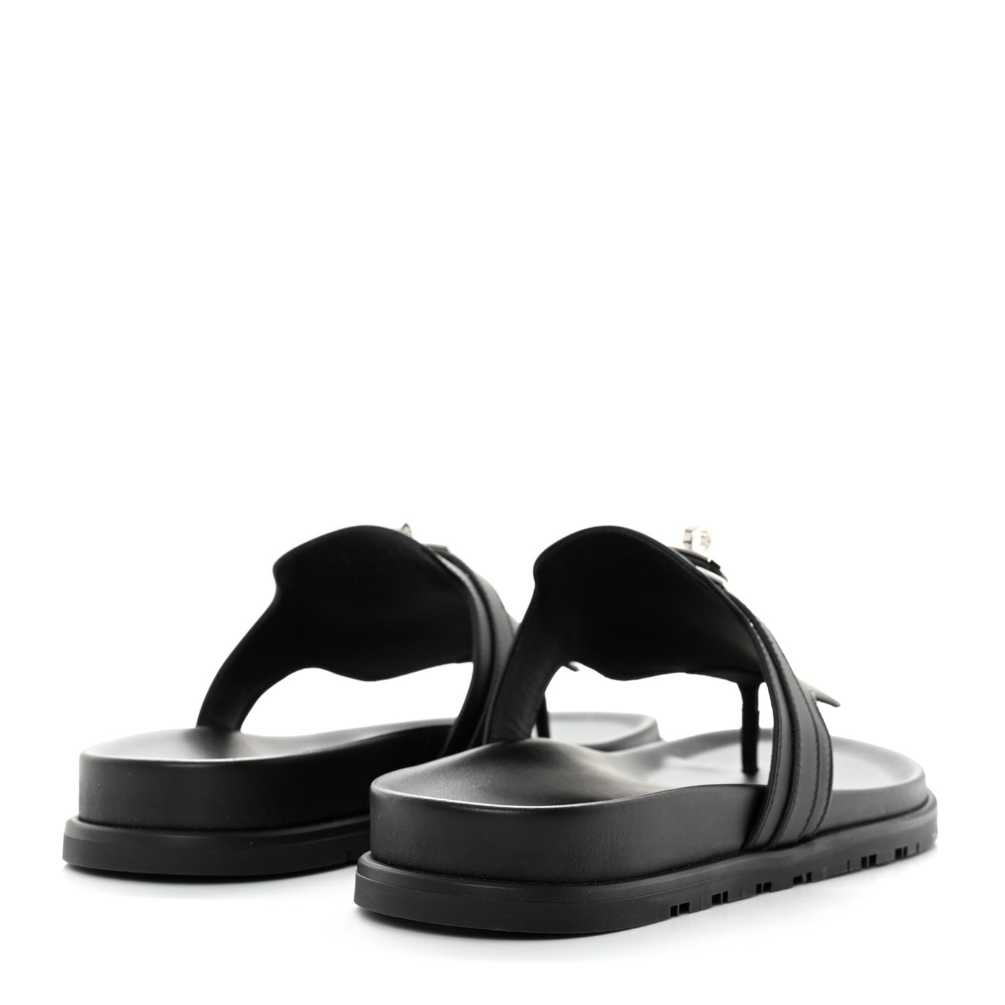 Calfskin Womens Empire Sandals 39 Black