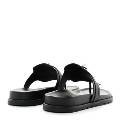 Hermes Calfskin Womens Empire Sandals 39 Black 4 of 8