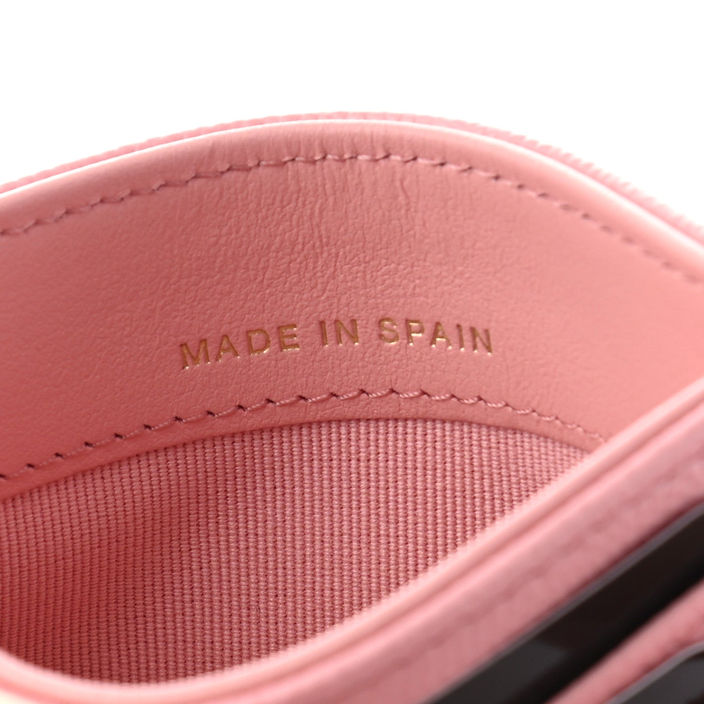 Caviar Quilted Card Holder Pink