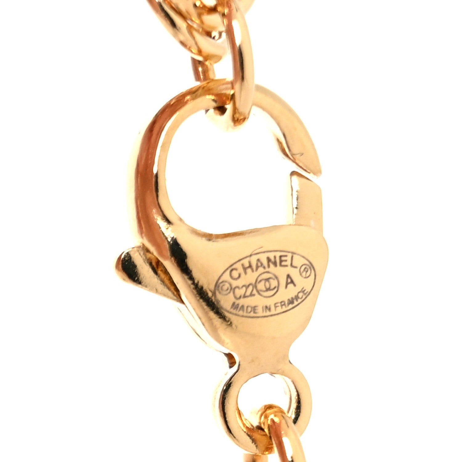 Chanel Graduated Pearl Crystal CC Short Necklace Gold Black Grey 5 of 5