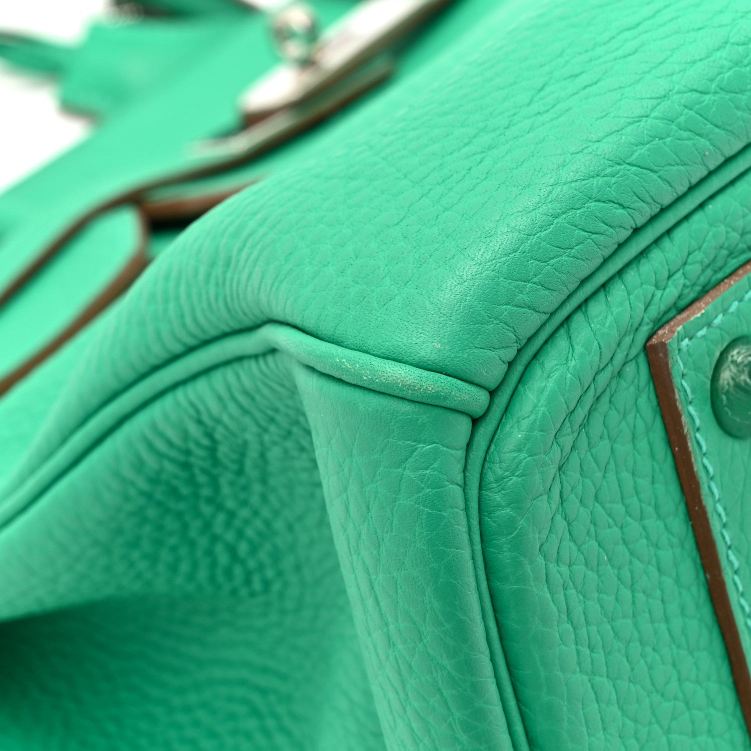 Hermes Taurillon Clemence Birkin 40 Menthe 14 of 20