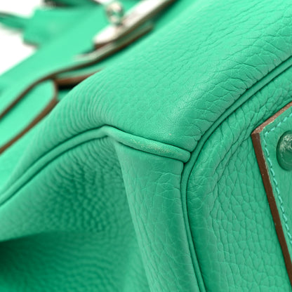 Hermes Taurillon Clemence Birkin 40 Menthe 14 of 20