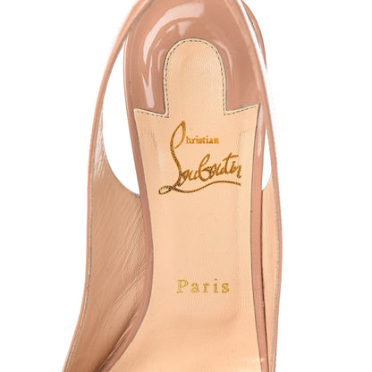 Christian Louboutin Patent Fifi Sling 85 Pumps 39 Nude 7 of 8