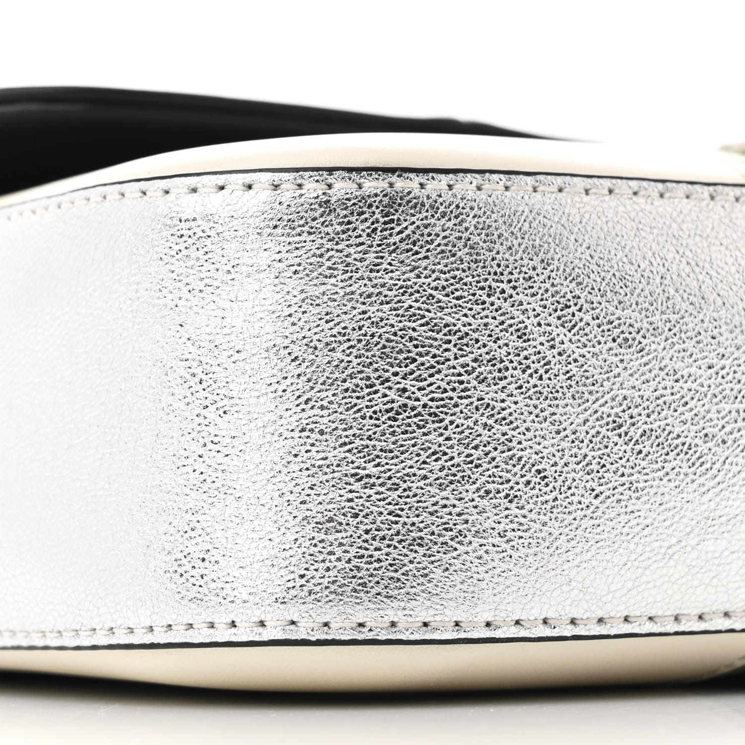 Gucci Senna Calfskin Petite GG Top Handle Shoulder Bag Mystic White Silver Multicolor 9 of 11