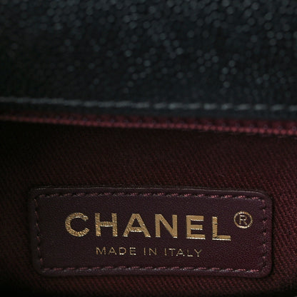 Chanel Caviar Chevron Quilted Small Coco Handle Flap Black 6 of 10