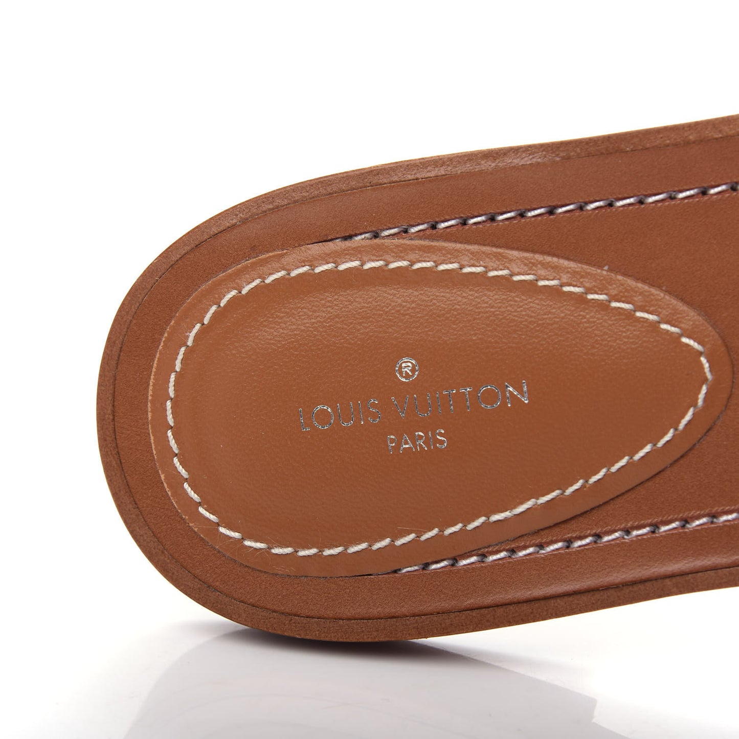 Calfskin Lock It Flat Mule 38 Cognac