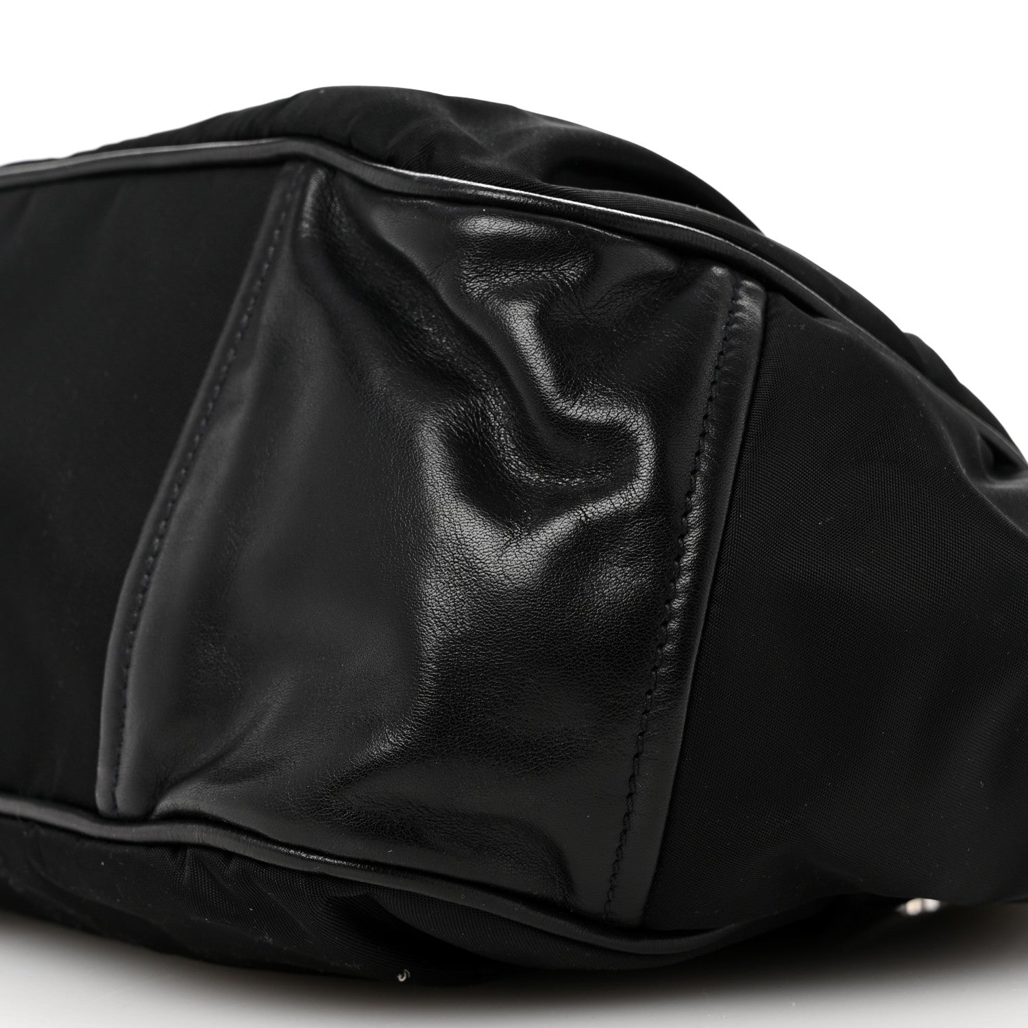 Prada Tessuto Nylon Chain Shoulder Bag Black 9 of 10