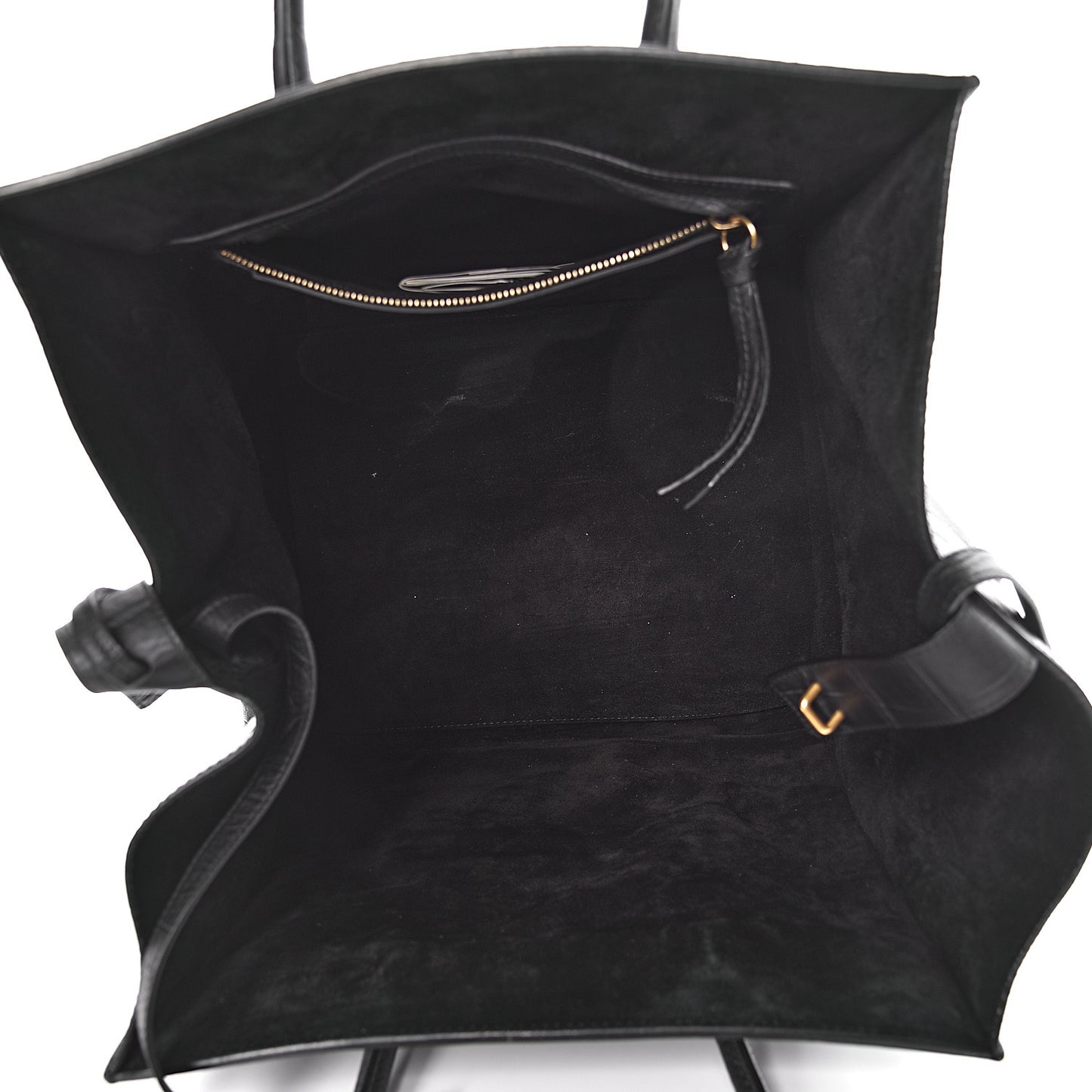 Crocodile Embossed Calfskin Medium Phantom Luggage Black