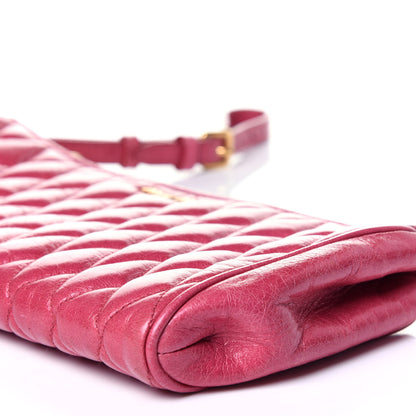 Miu Miu Vitello Shine Quilted Wristlet Peonia 8 of 12