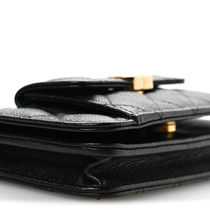 Chanel Caviar Quilted Pocket Twins Clutch With Chain Black 10 of 11