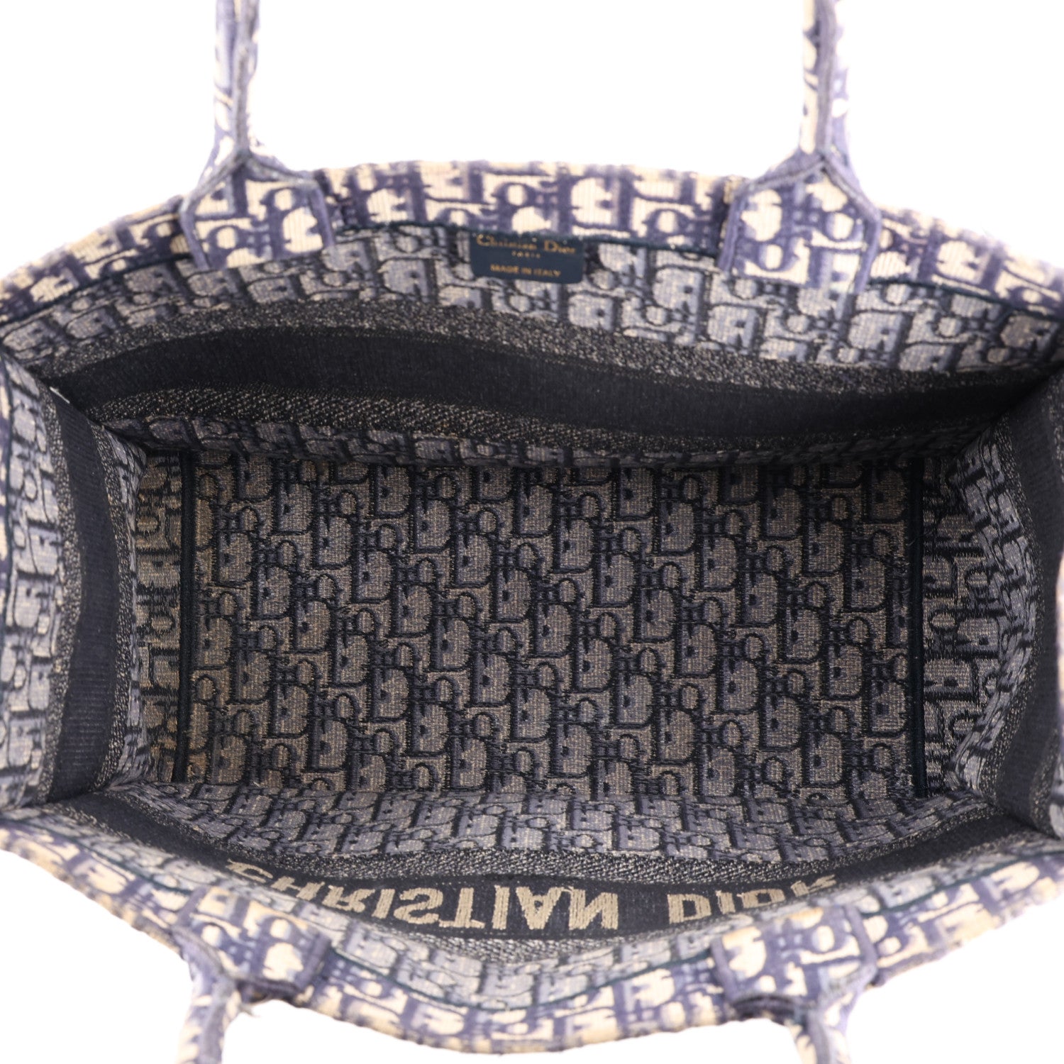 Christian Dior Oblique Medium Book Tote Blue Multicolor 4 of 9