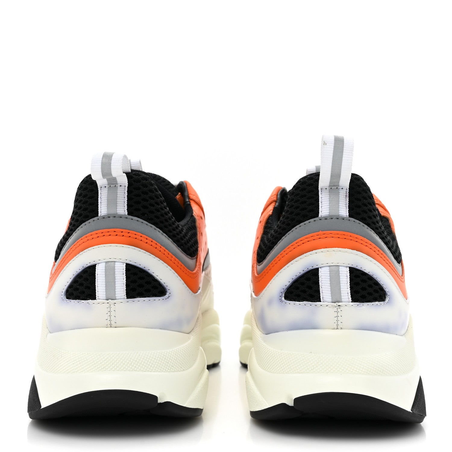 Christian Dior Technical Mesh Calfskin Mens B22 Sneakers 44 White Orange 4 of 10