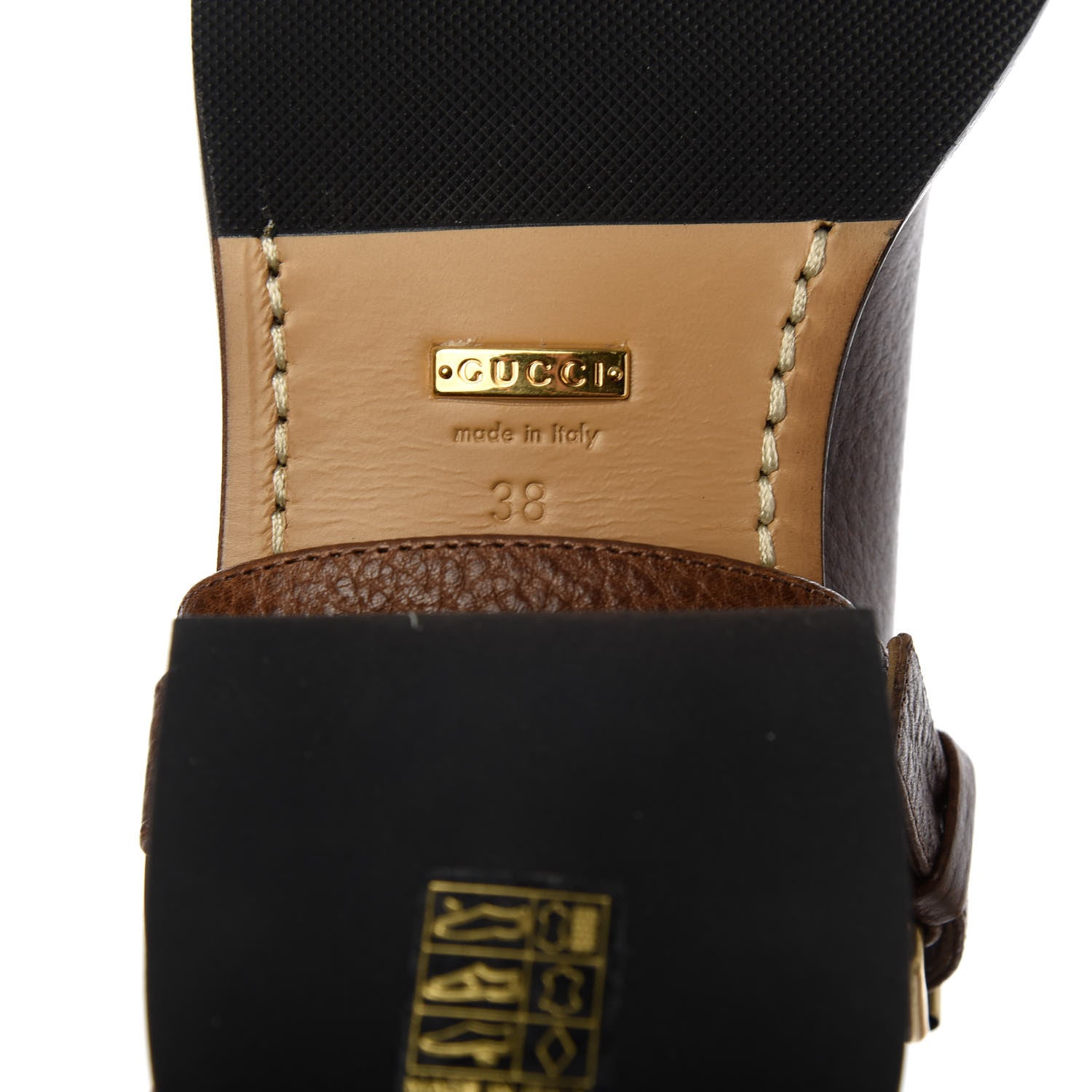 Gucci GG Monogram Calfskin Lola Tall Boots 38 Beige Ruggine Cuir 7 of 8
