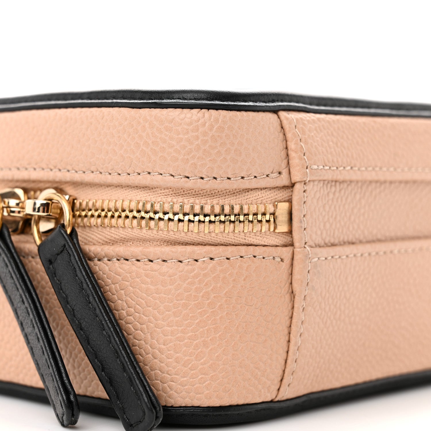 Chanel Caviar Quilted Small CC Filigree Vanity Case Beige Black 9 of 11