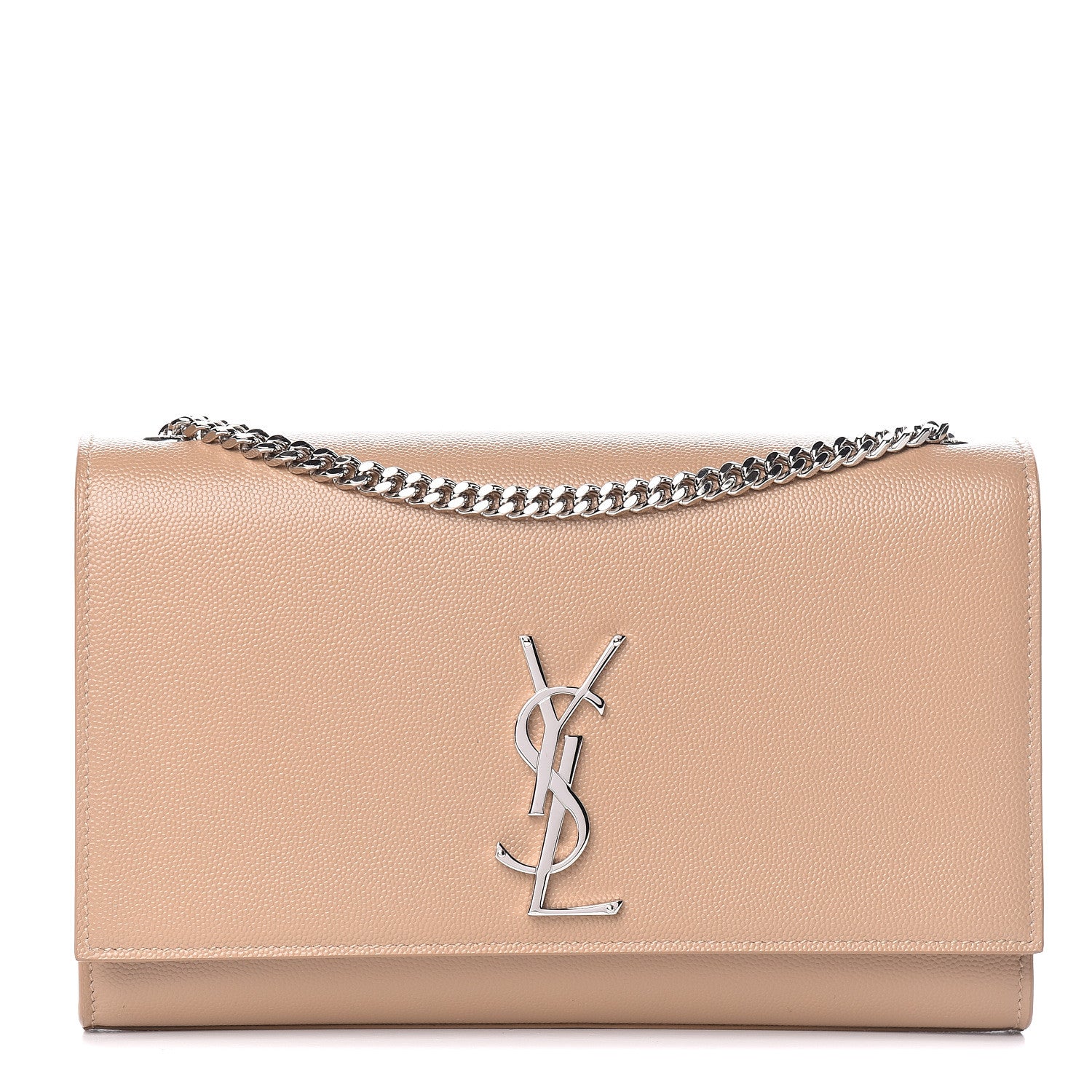 Saint Laurent Grain De Poudre Medium Classic Monogram Kate Satchel Sable Beige 1 of 14