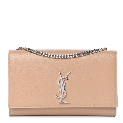 Saint Laurent Grain De Poudre Medium Classic Monogram Kate Satchel Sable Beige 1 of 14