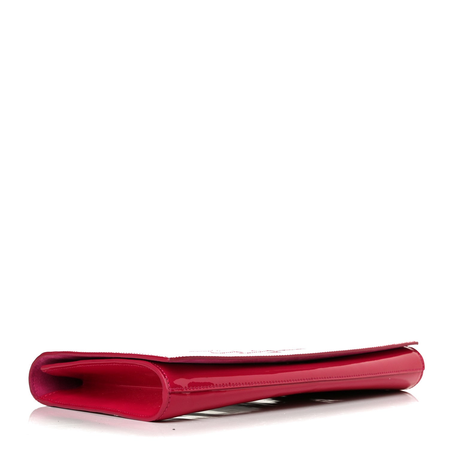 Saint Laurent Patent Monogram Large Belle De Jour Clutch Fuchsia 3 of 6