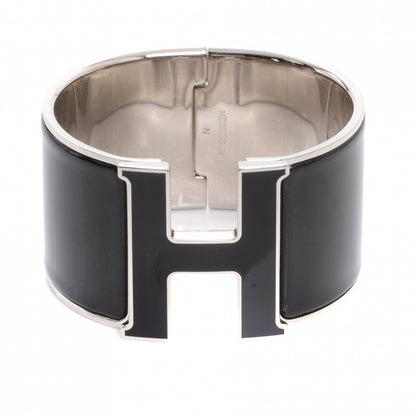 Hermes Enamel Extra Wide Clic Clac H Bracelet PM Black 1 of 6