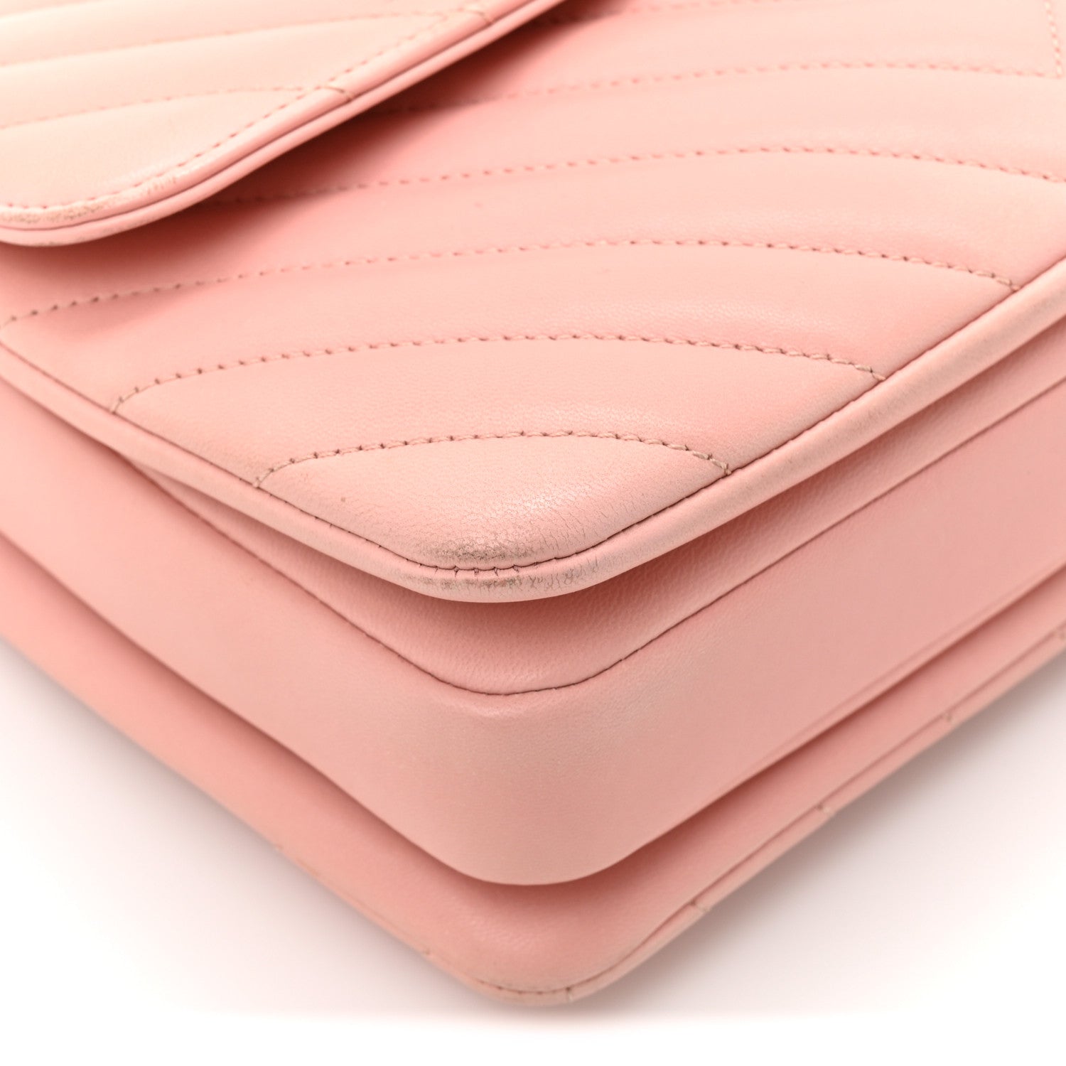 Chanel Lambskin Chevron Quilted Small Trendy CC Dual Handle Flap Bag Light Pink 10 of 14