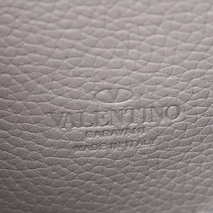 Valentino Garavani Pebbled Calfskin Medium Rockstud Flip Lock Crossbody Bag Pastel Grey 8 of 8