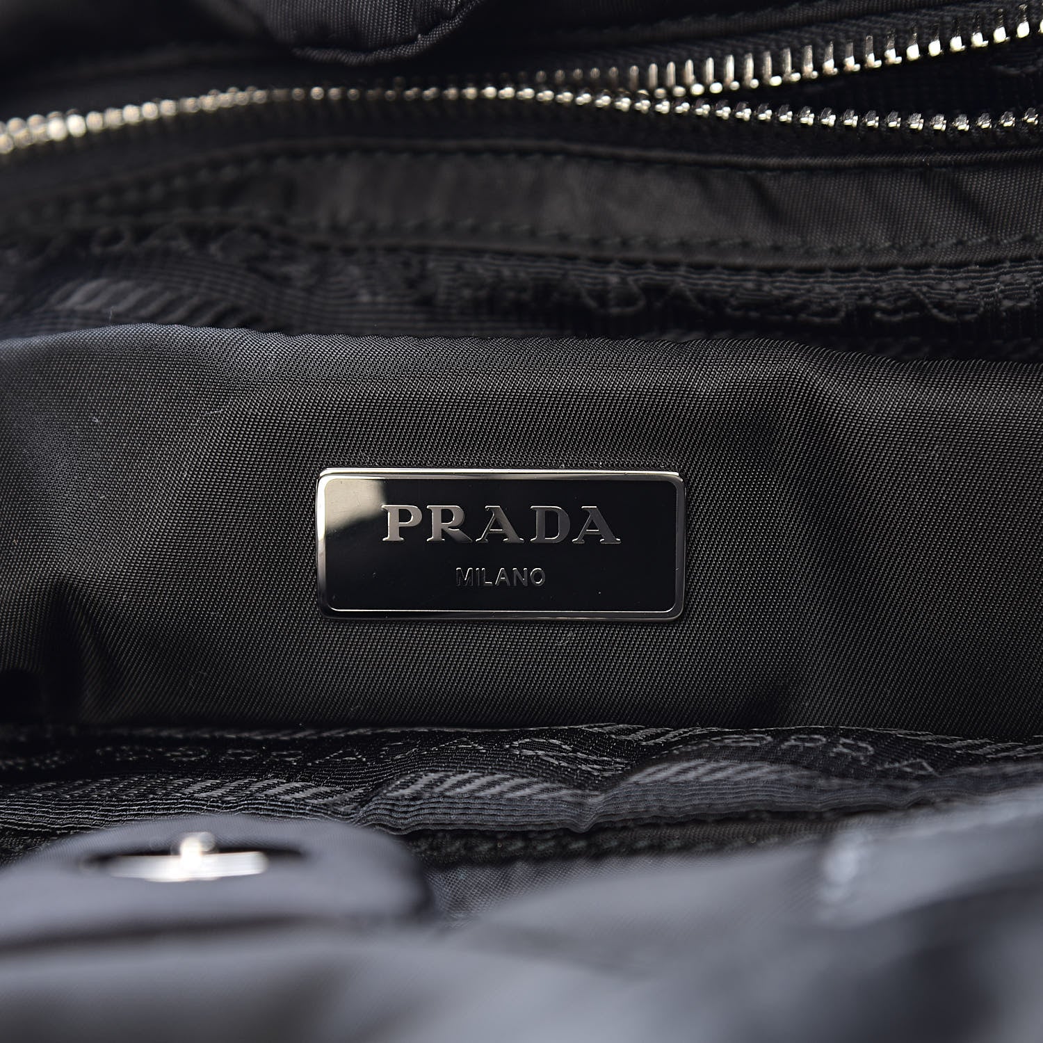 Prada Tessuto Nylon Bomber Tote Black 6 of 10