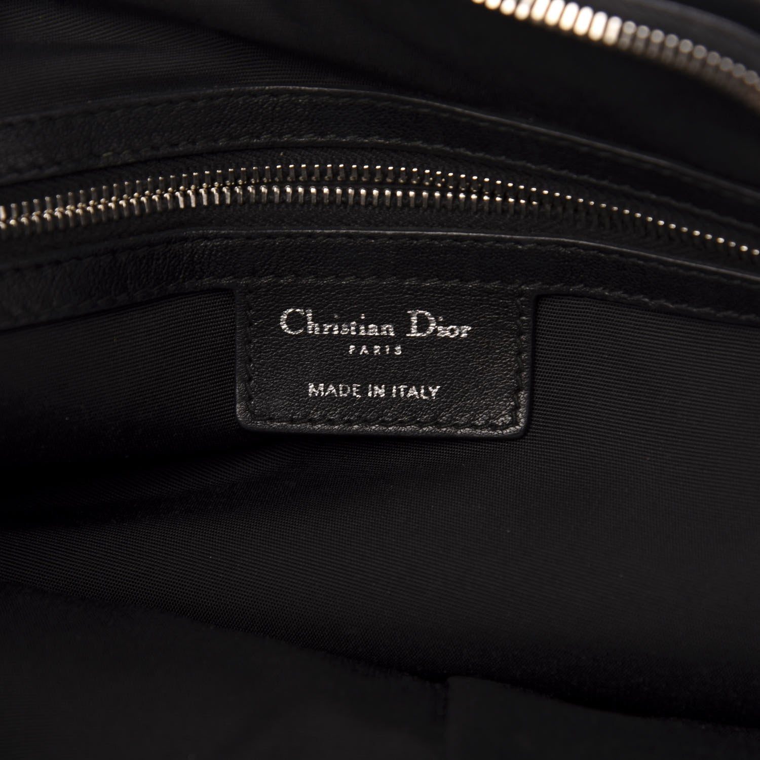 Christian Dior Lambskin Cannage Medium Granville Tote Black 7 of 14
