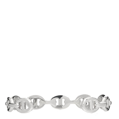 Hermes Sterling Silver MM Chaine d'Ancre Enchainee Cuff Bracelet LG 2 of 4
