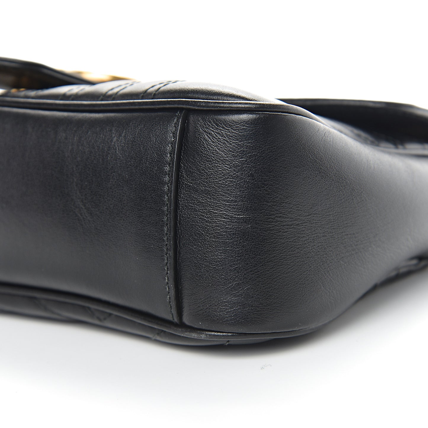 Calfskin Matelasse Small GG Marmont Shoulder Bag Black
