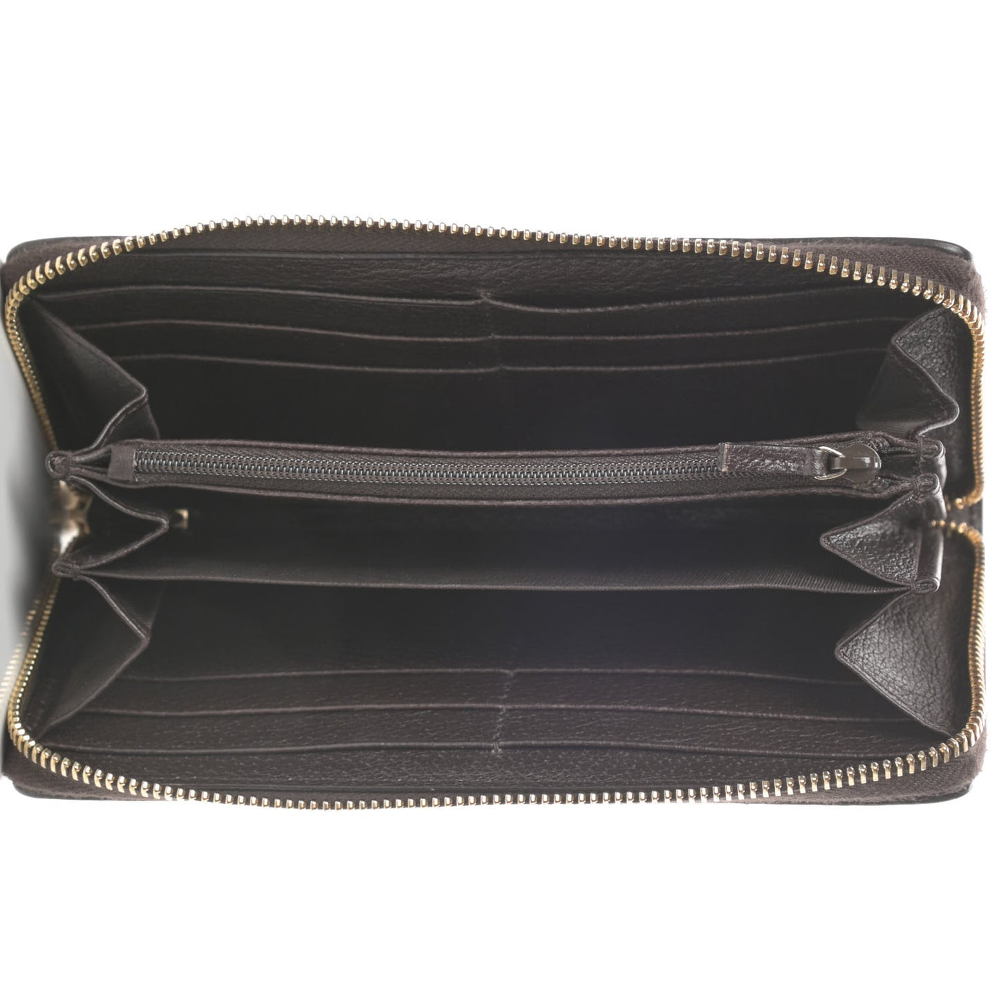 Monogram Web Rania Bee Star Zip Around Wallet Dark Brown