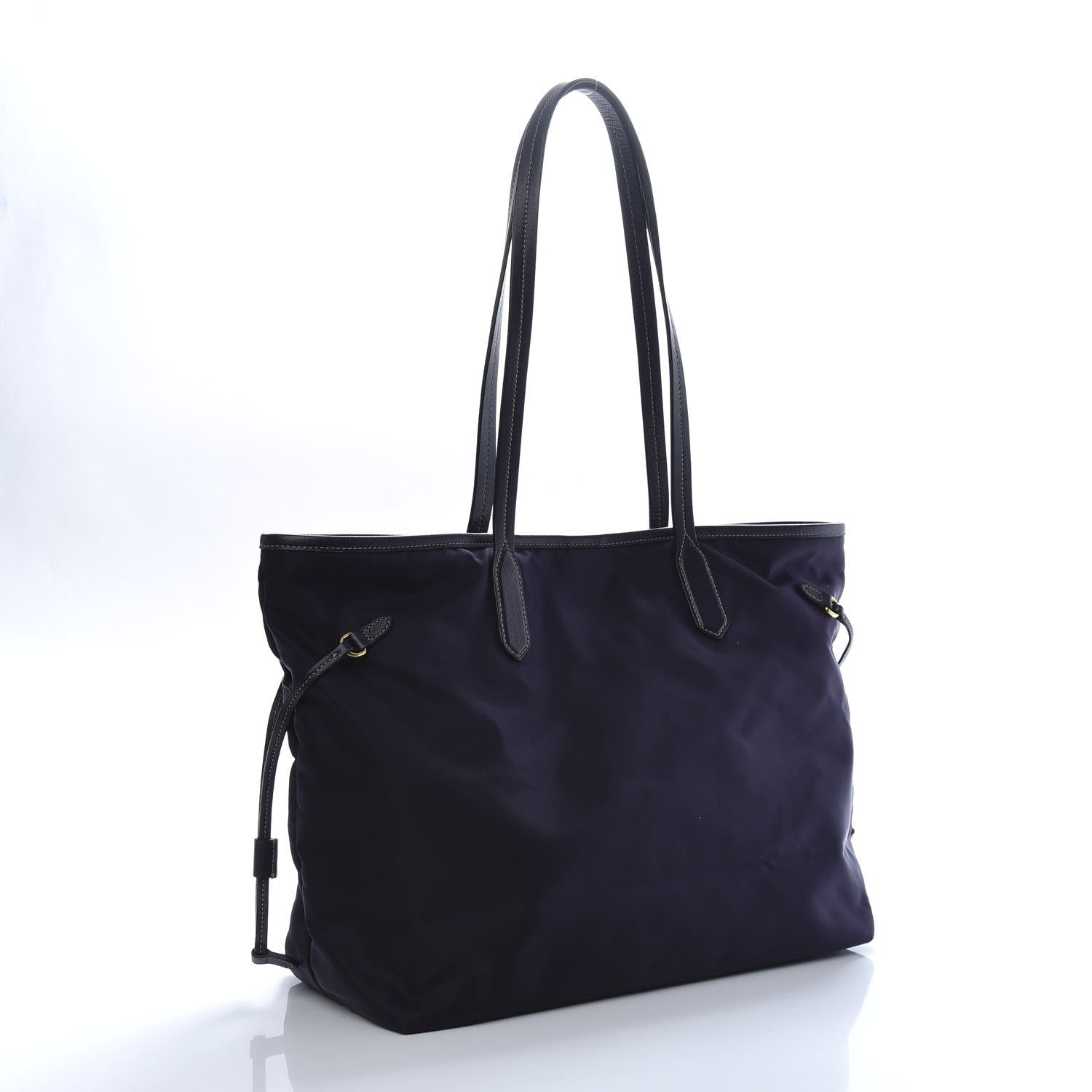 Prada Tessuto Nylon Saffiano Tote Purple 3 of 10