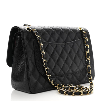 Chanel Caviar Quilted Jumbo Double Flap Black 3 of 9
