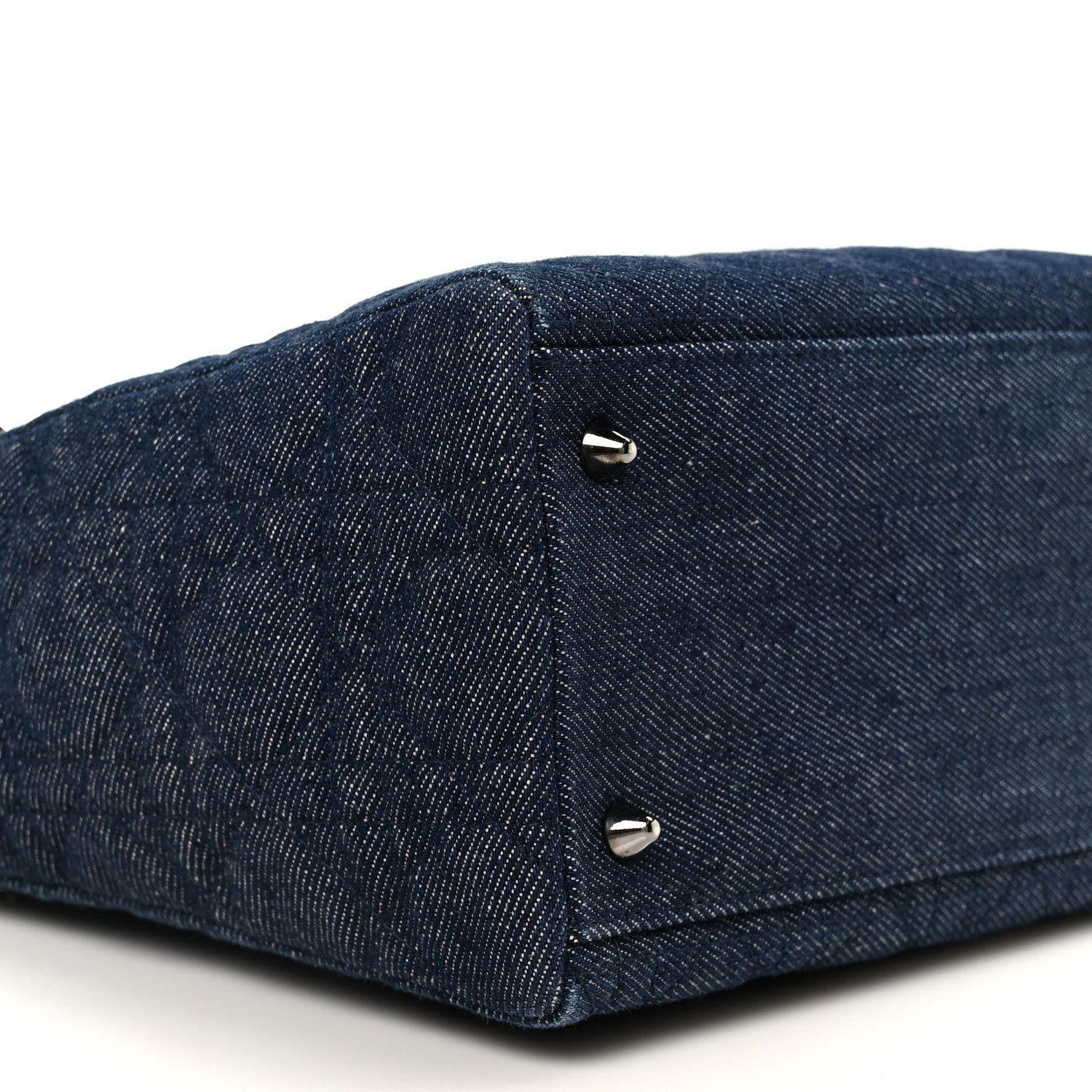 Christian Dior Denim Cannage Medium Lady Dior Blue Black 1828734