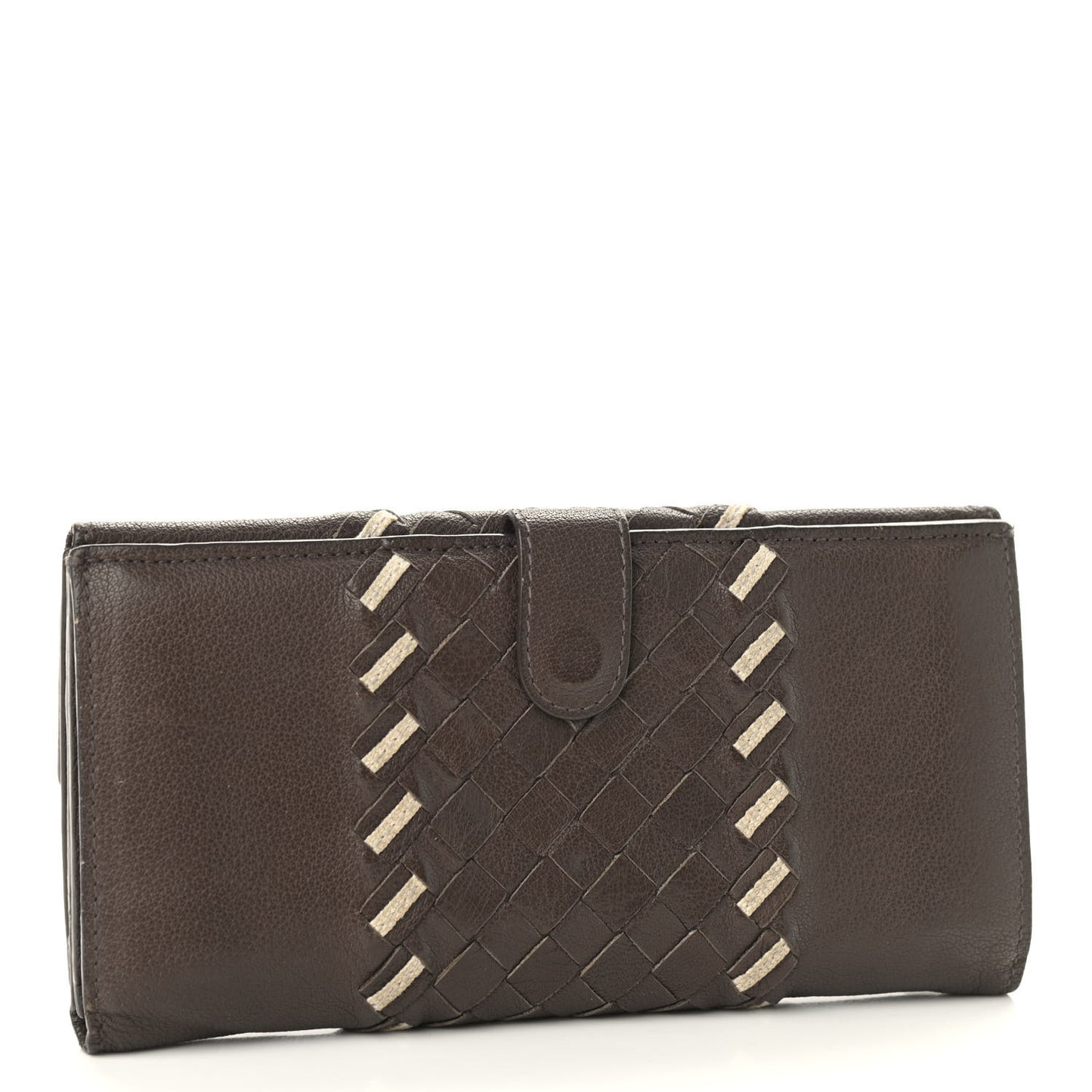 Nappa Intrecciato Continental Wallet Shadow