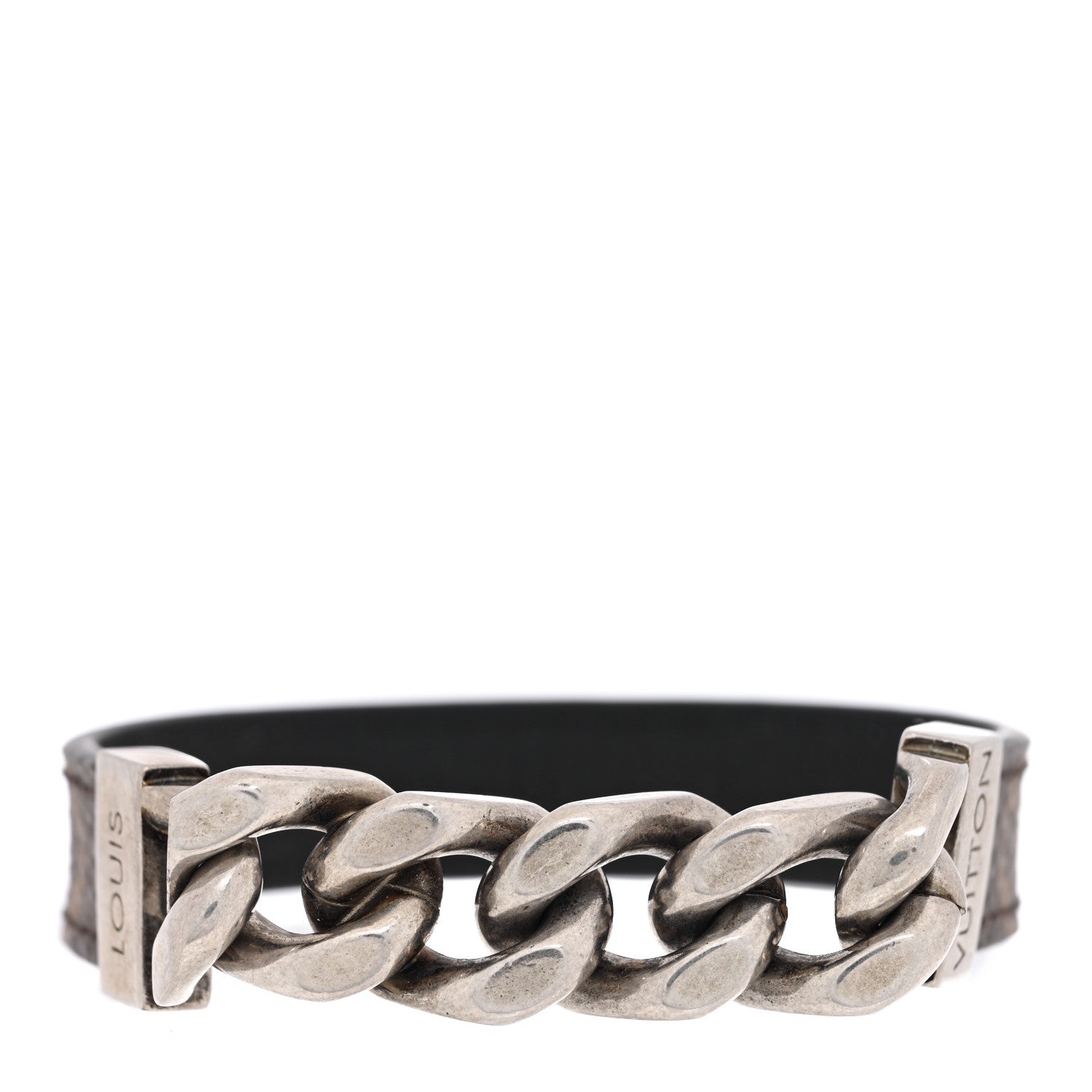 Louis Vuitton Monogram Cuban Link Bracelet 19 Brown 1 of 4