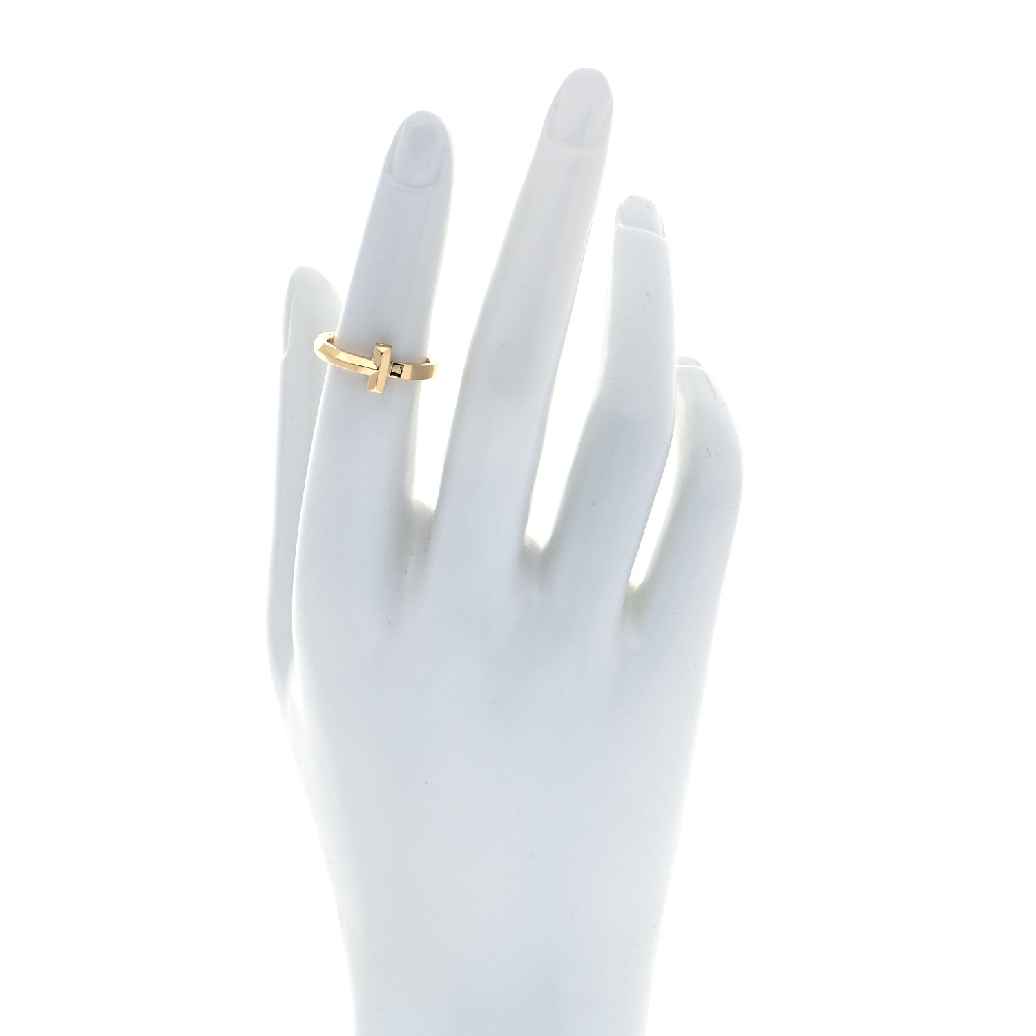 Tiffany 18K Yellow Gold T T1 Ring 49 5 2 of 5