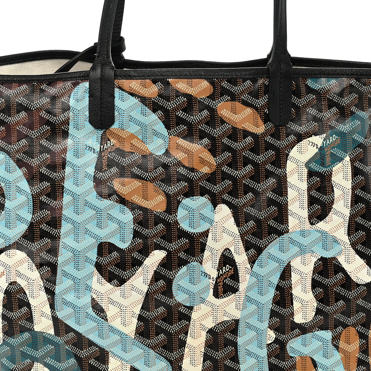 Goyard Goyardine Saint Louis Lettres Camouflage PM Black Blue 9 of 15