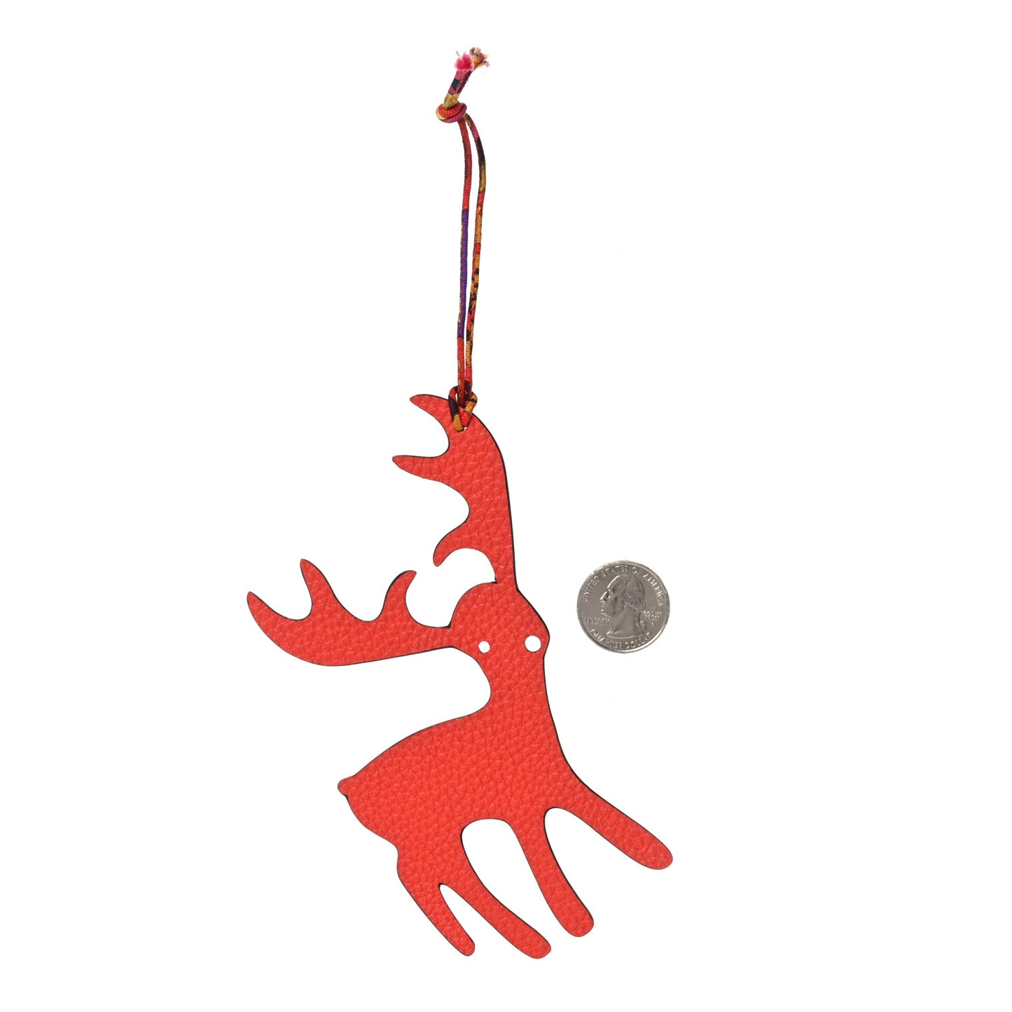 Togo Epsom Petit H Reindeer Bag Charm Capucines Etoupe