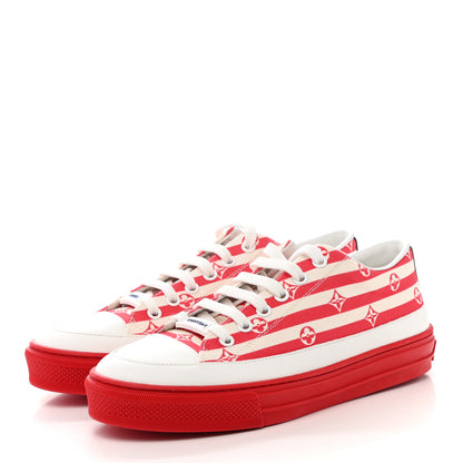 Louis Vuitton Canvas Escale Stellar Sneakers 36.5 Red 3 of 8
