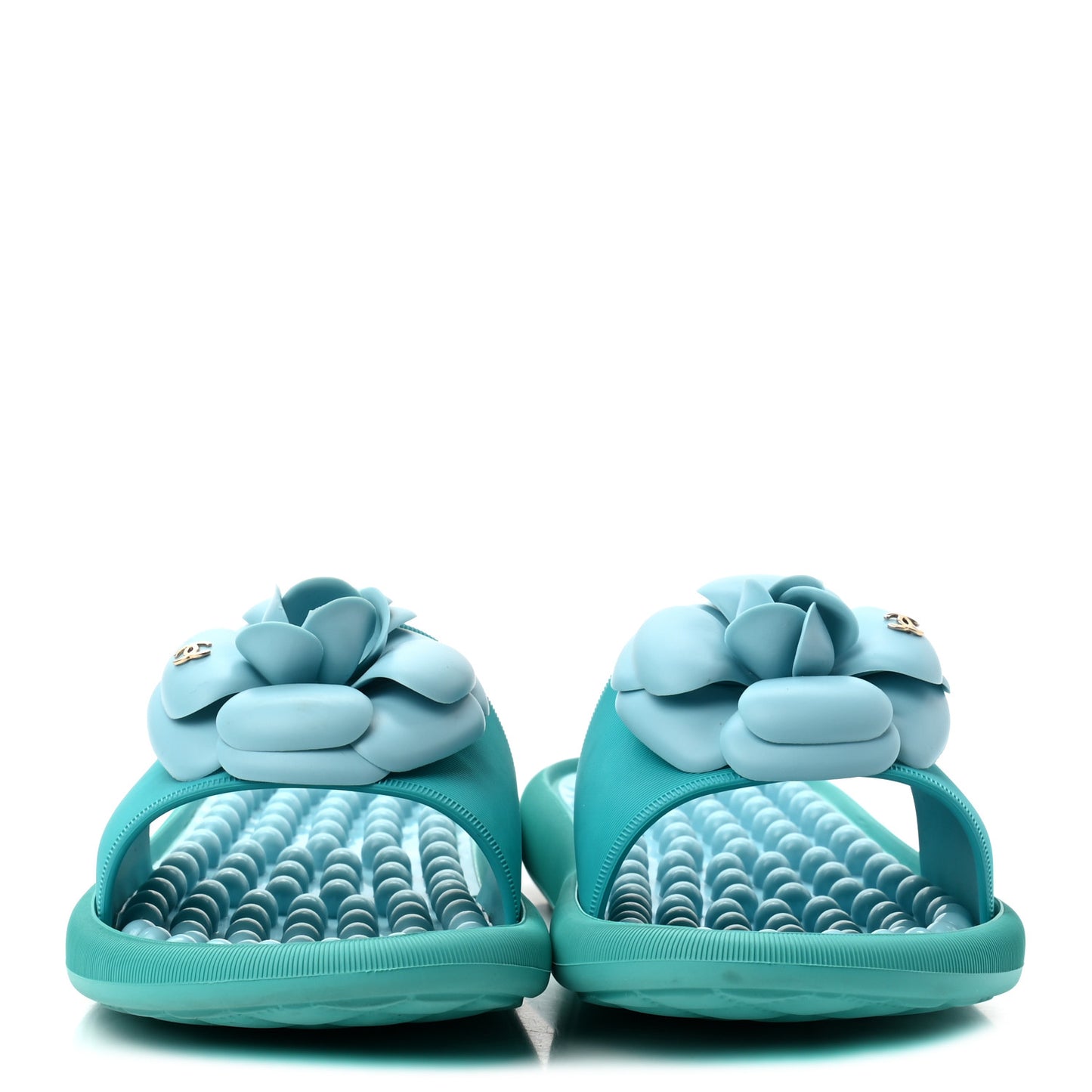 Thermoplastic PVC Camellia Mule Sandals 36 Navy