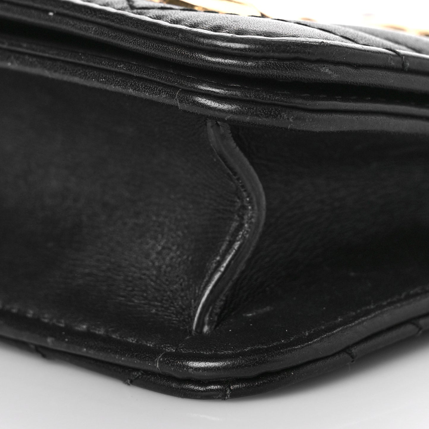 Calfskin Matelasse Mini Animal Studs GG Marmont Bag Black