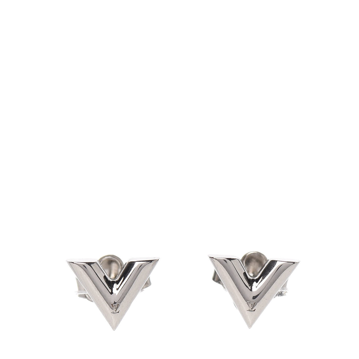 Essential V Stud Earrings Silver