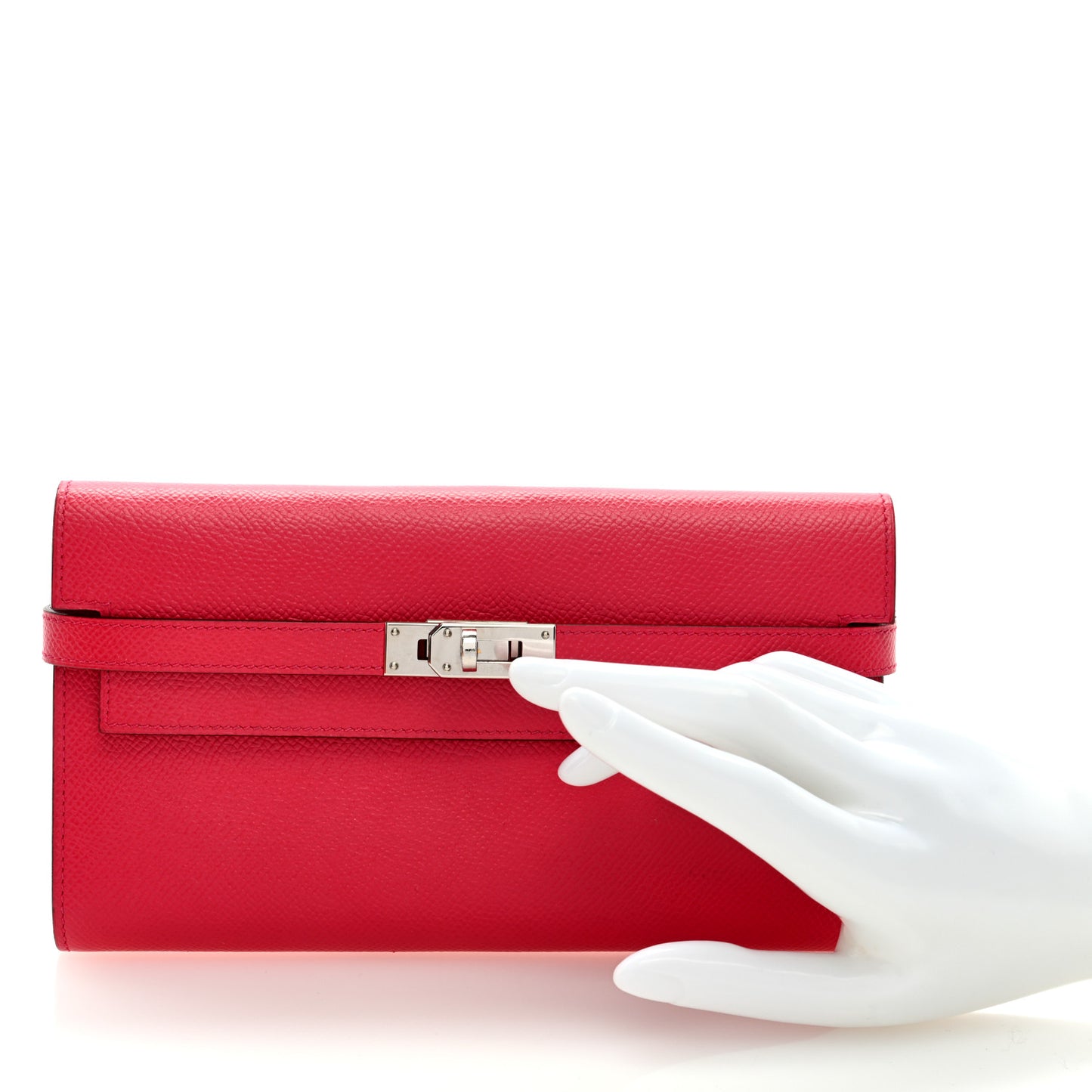 Epsom Kelly Longue Wallet Rose Extreme
