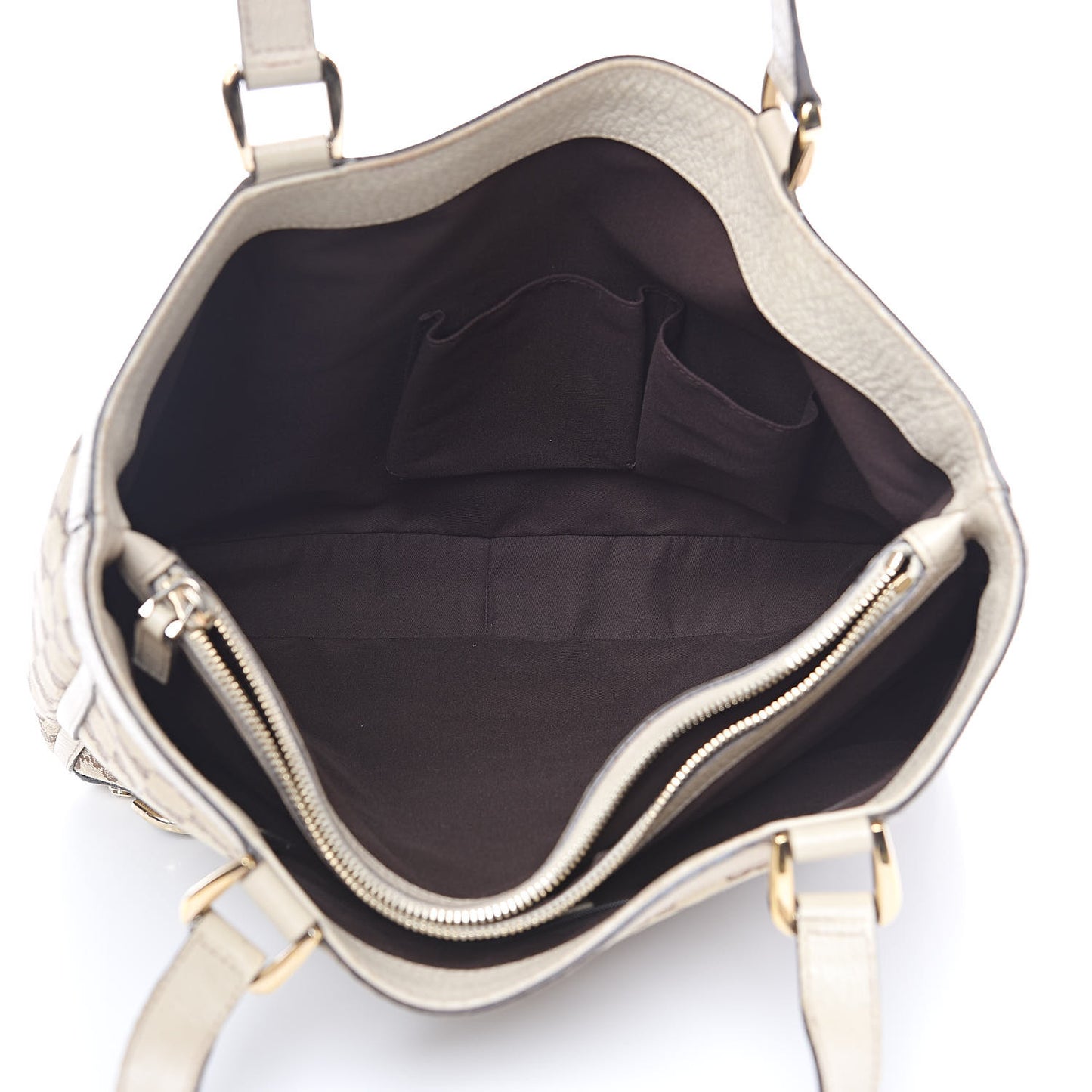 Monogram Medium Abbey Tote White