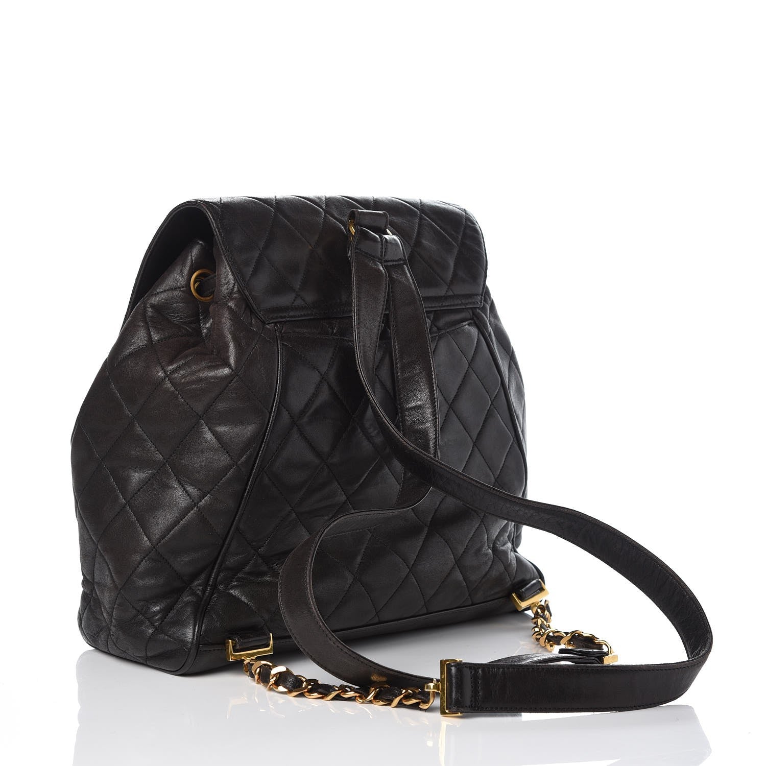 Chanel Lambskin Quilted Backpack Black 3 of 9