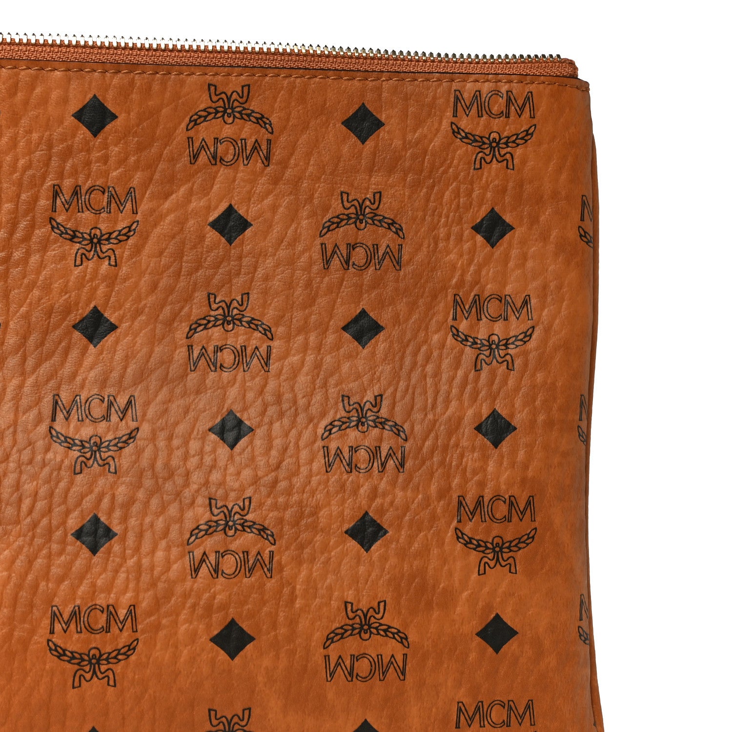 MCM Visetos Medium Crossbody Pouch Cognac 13 of 17